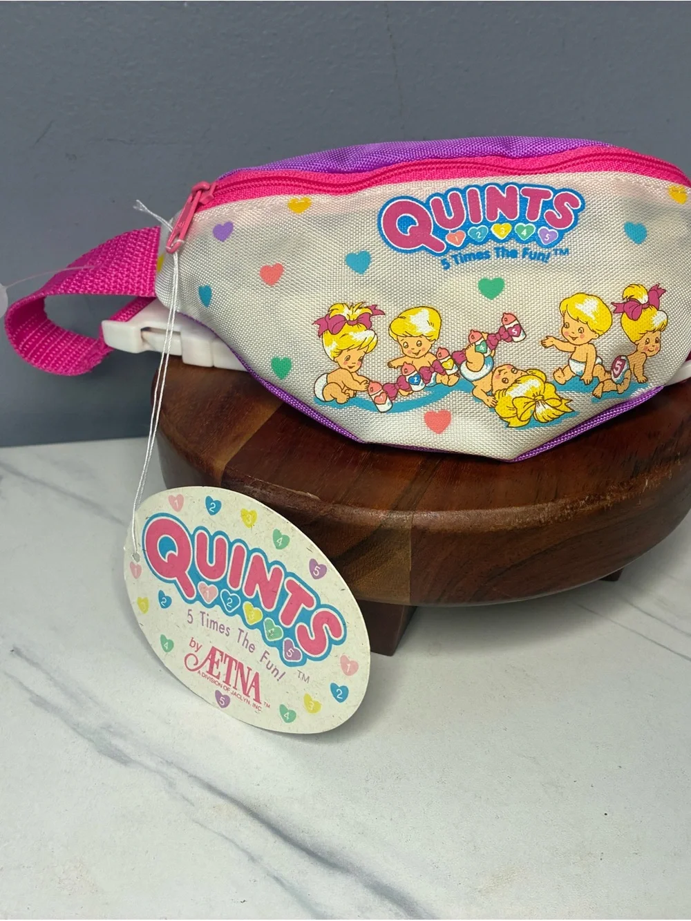 Quints “5 Times The Fun” Kids Fanny Pack Belt Bag NWT 80s 90s